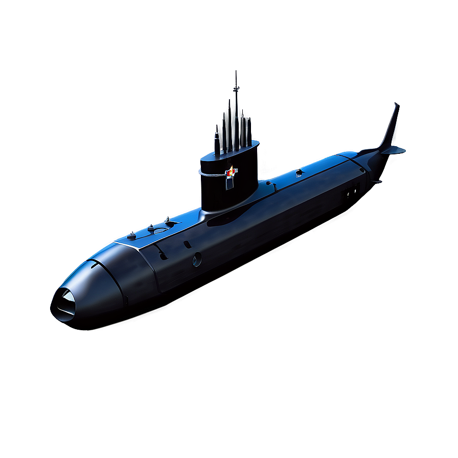 Submarine with Periscope PNG rhu35 PNG with transparent background