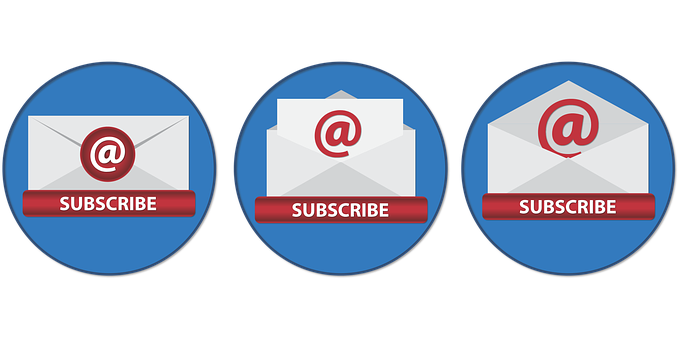 Subscribe Email Icon Set