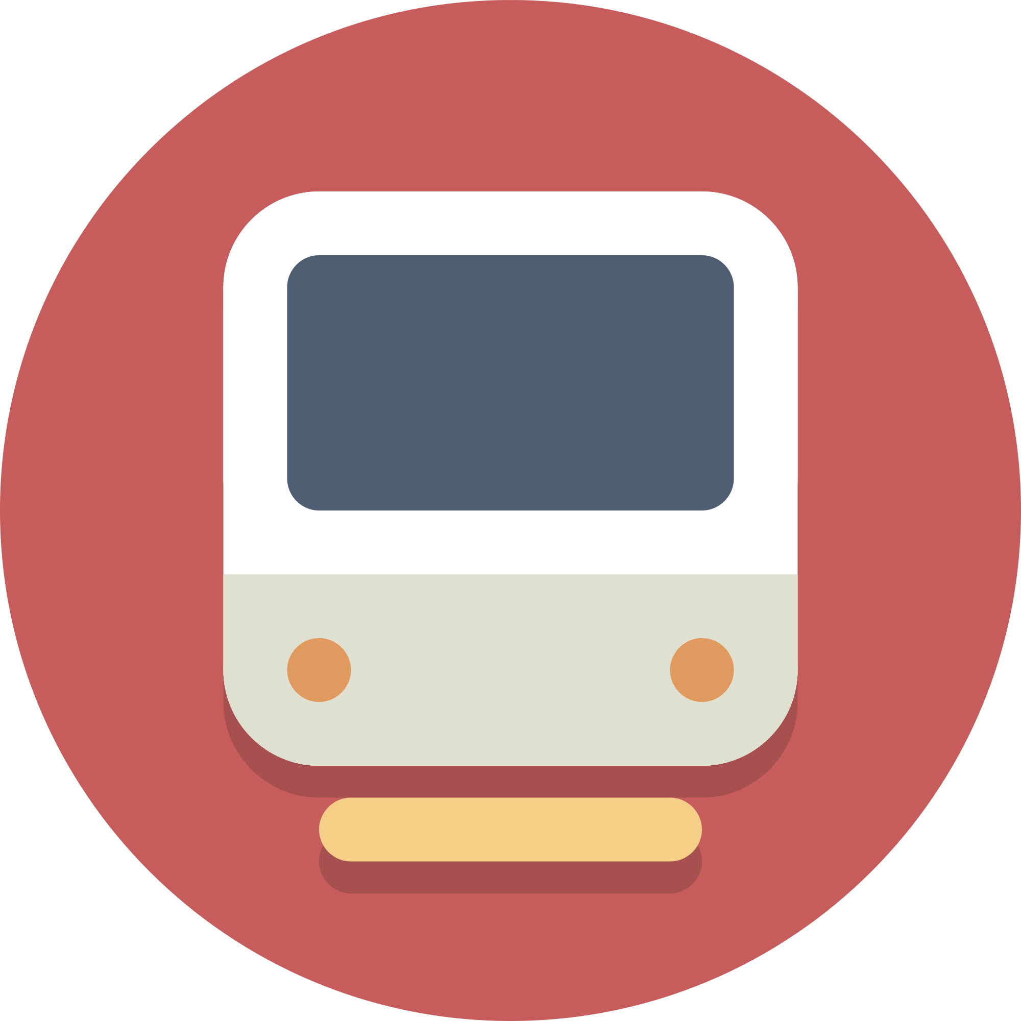 Subway Train Icon Graphic