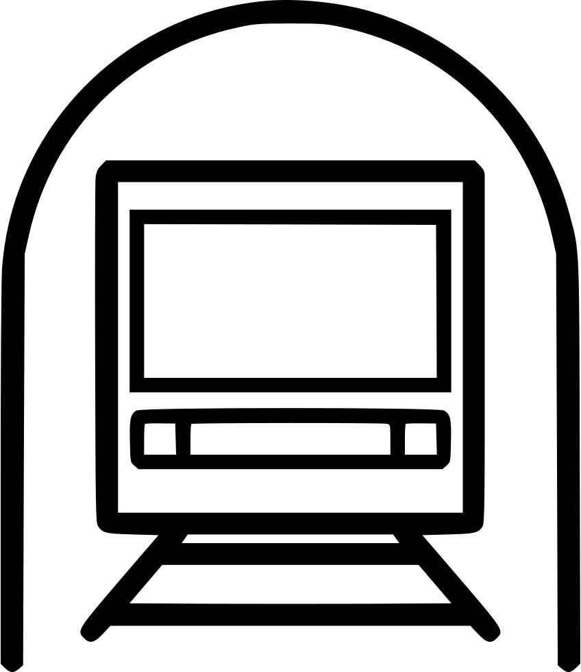 Subway Train Icon Outline