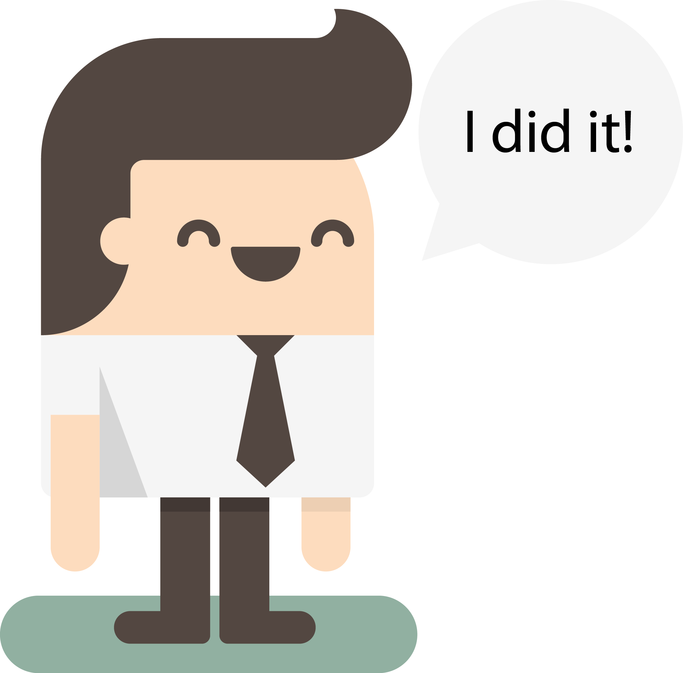 Successful Cartoon Businessman PNG with transparent background