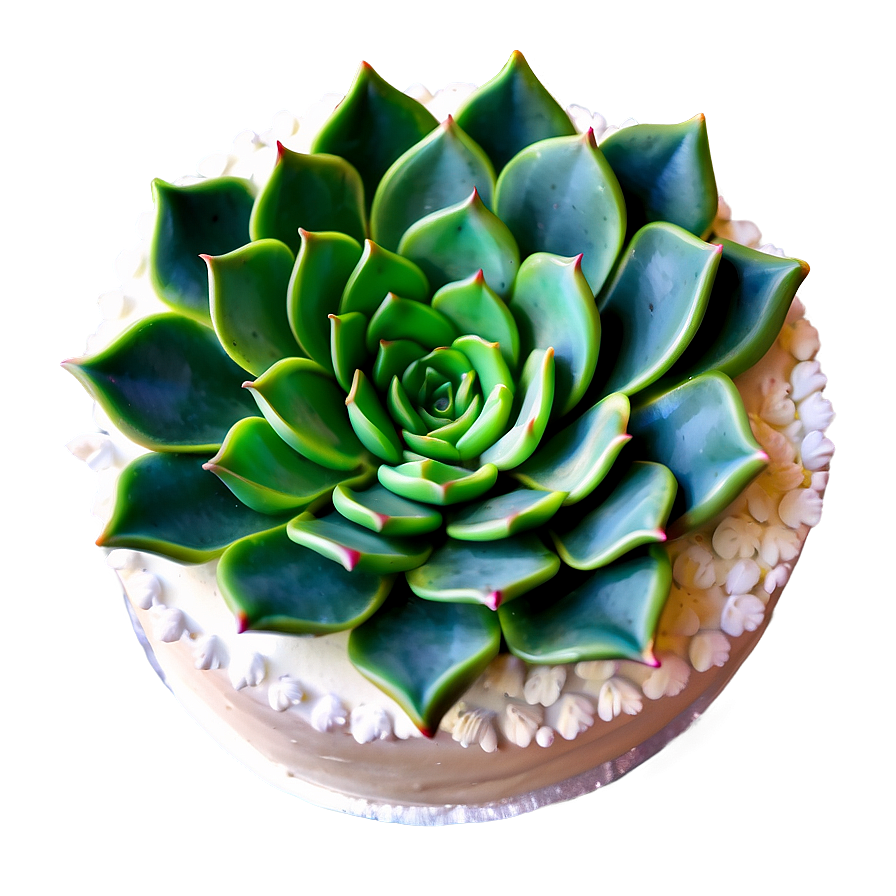 Succulent Cake Decorations Png 17