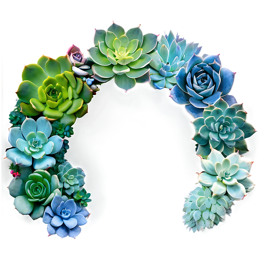 Succulent Garden Wreath Png 94