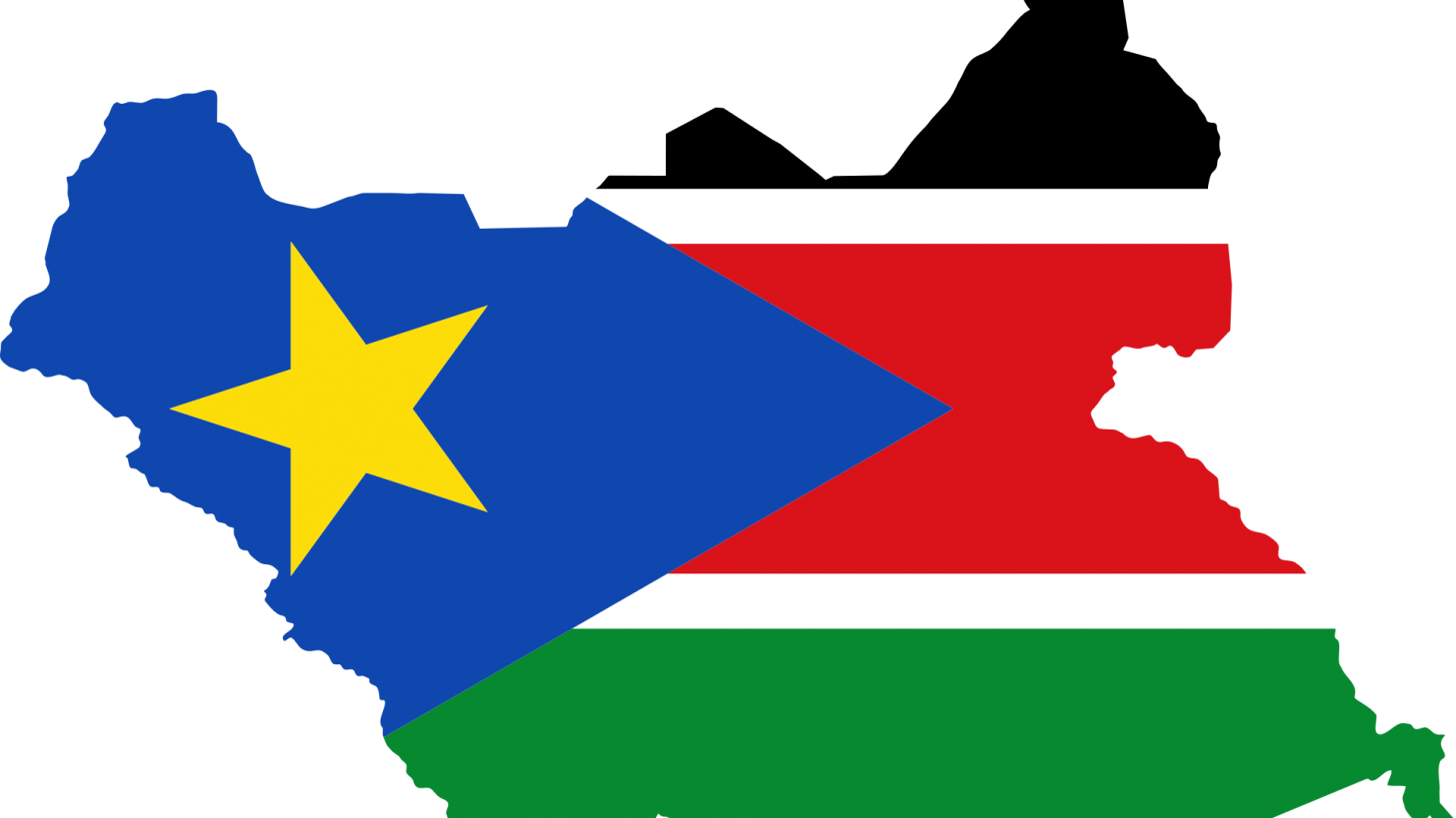 South Sudan Flag In The Shape Of The Country - South Sudan Country Flag, HD Png Download PNG with transparent background