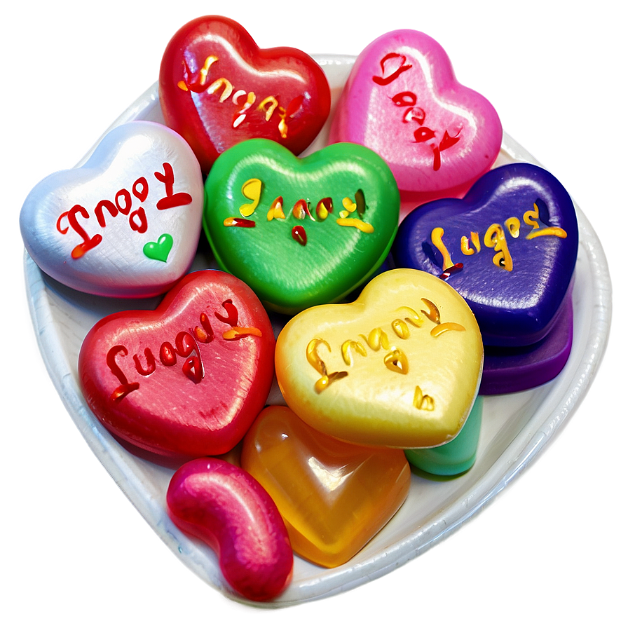 Sugar Candy Hearts PNG 51 PNG image with a transparent background, free high-resolution download