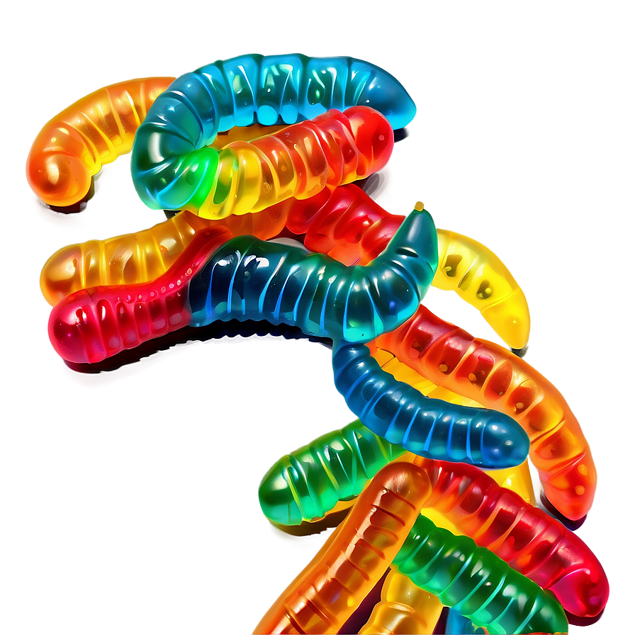 Sugar Coated Gummy Worms Png Nwt30