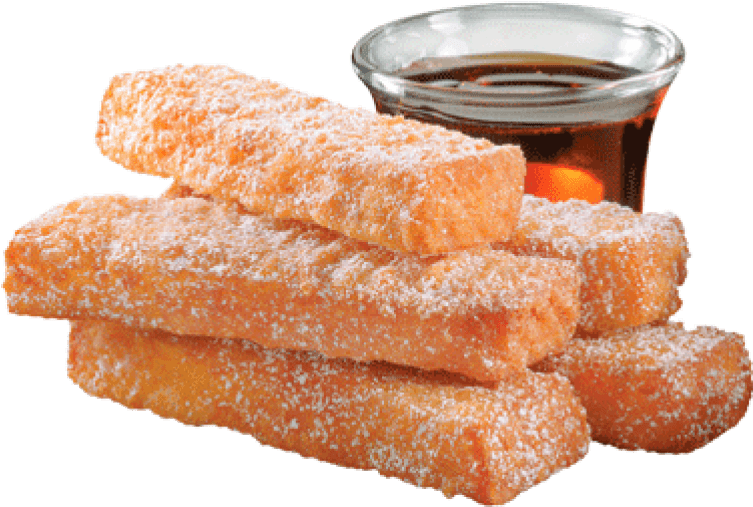 Sugar Coated Toast Sticks With Syrup