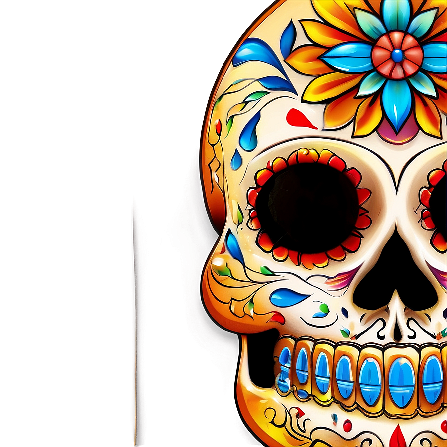 Sugar Skull Tattoo PNG   uma23 PNG with transparent background