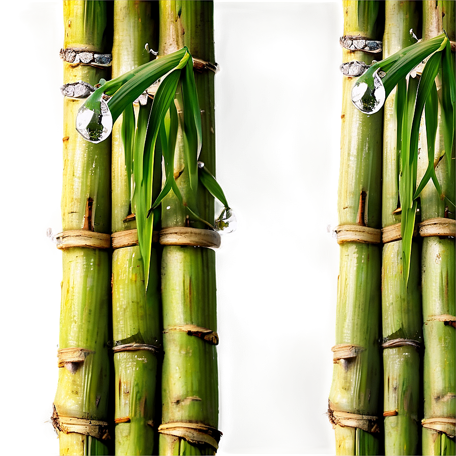 Sugarcane With Dew Drops Png Oue