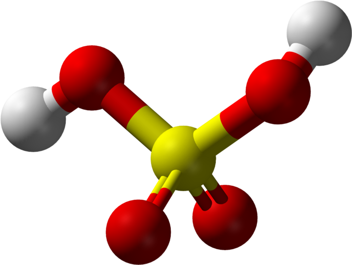 Key Difference Between Muriatic And Sulfuric Acid - Sulfuric Acid Ball And Stick Model, HD Png Download PNG with transparent background
