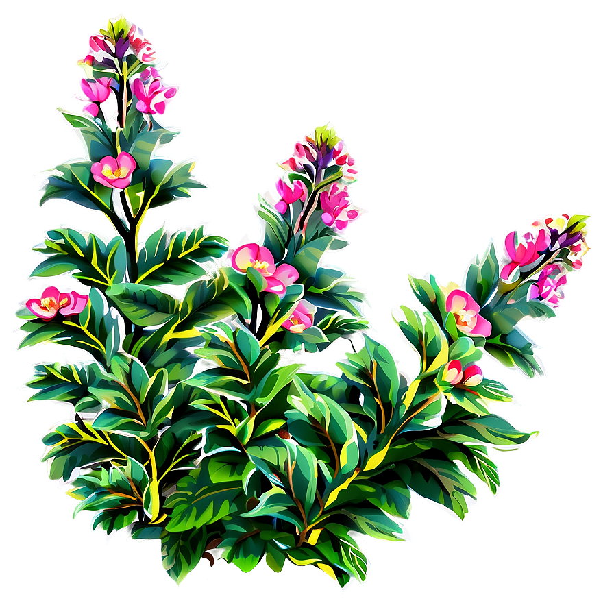 Summer Bloom Bush Png Wos