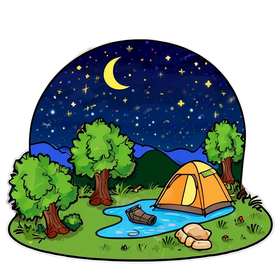 Summer Camping Under The Stars Png 56