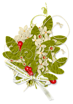 Summer Floral Arrangement PNG with transparent background