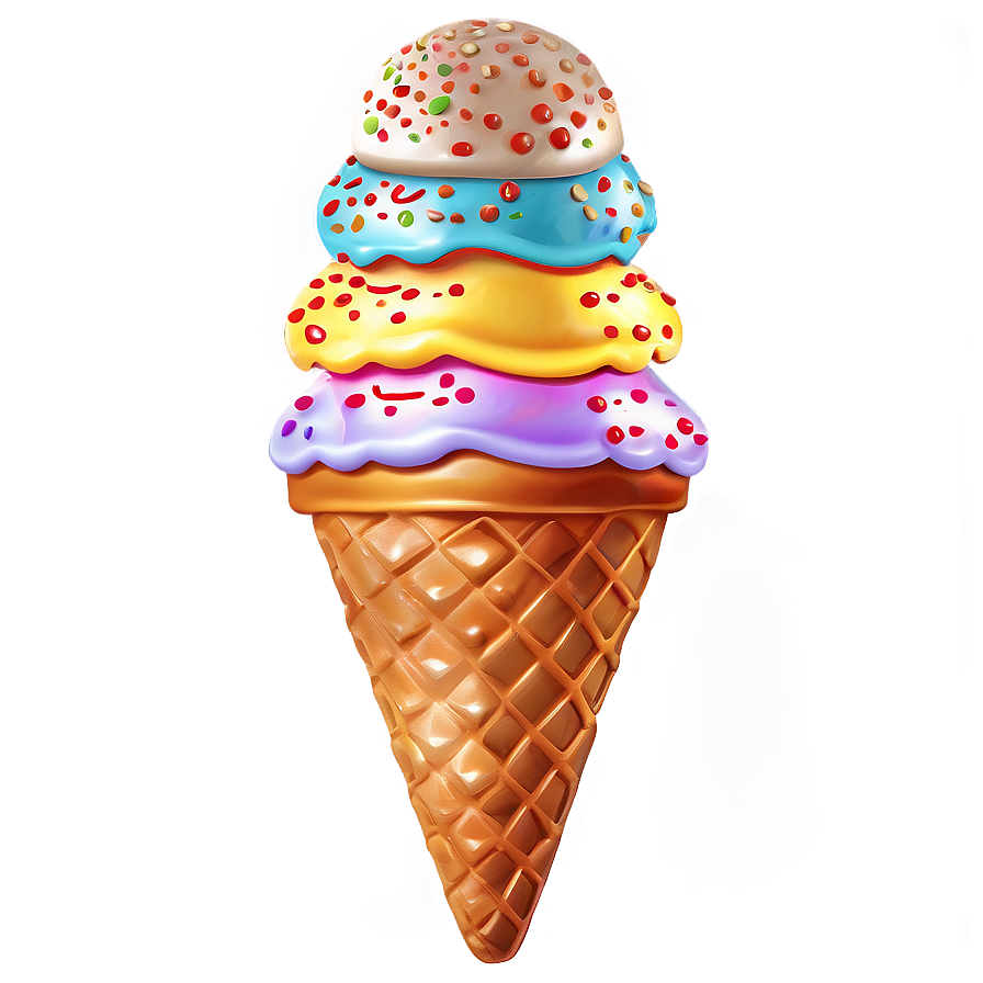 Summer Ice Cream Cone Png 05252024