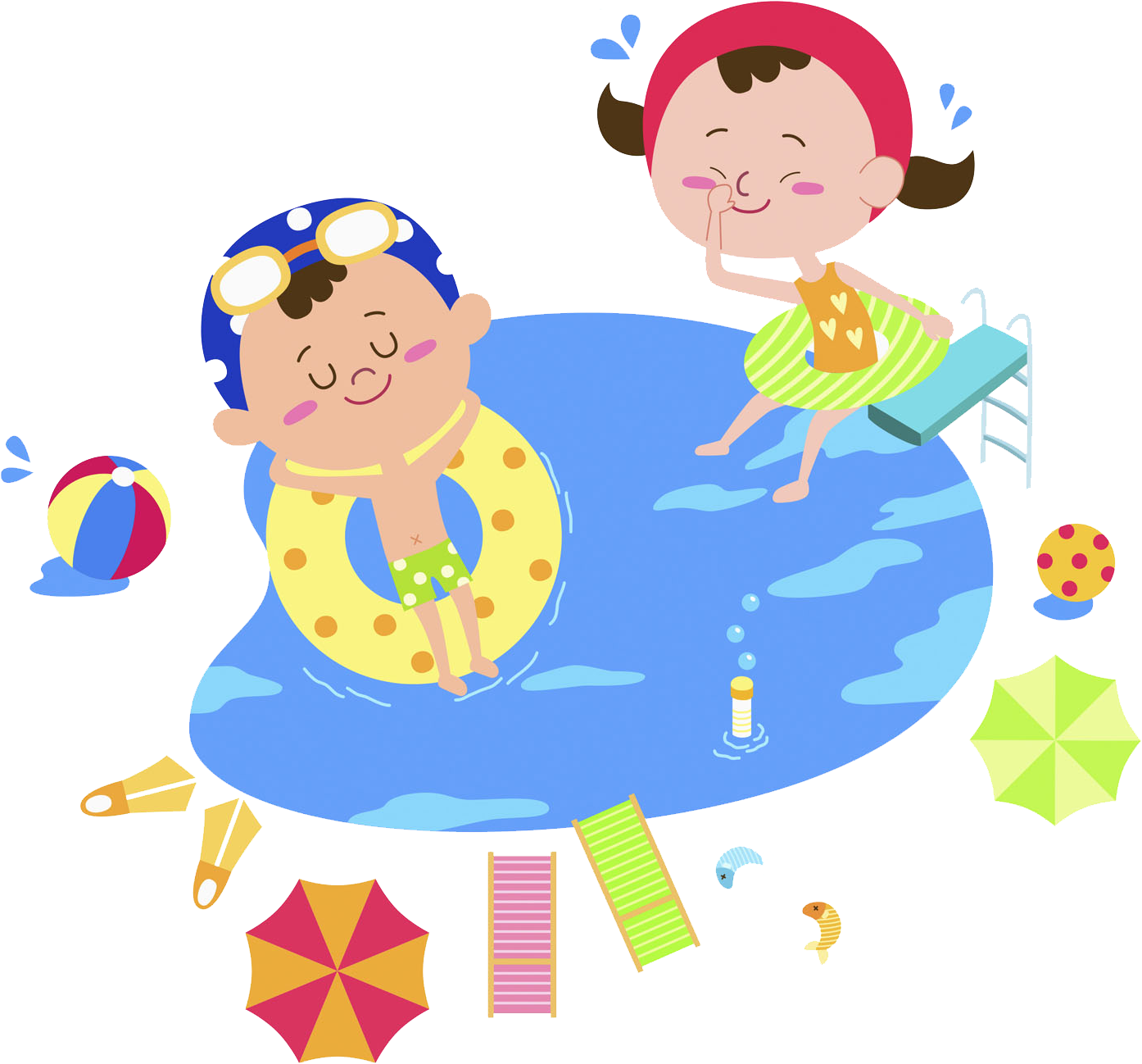 Child Clip Art A - Kid Swimming Pool Clipart Png, Transparent Png PNG with transparent background