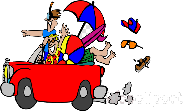 Road Trip Cartoon , Transparent Cartoons - Traveling To The Beach, HD Png Download PNG with transparent background