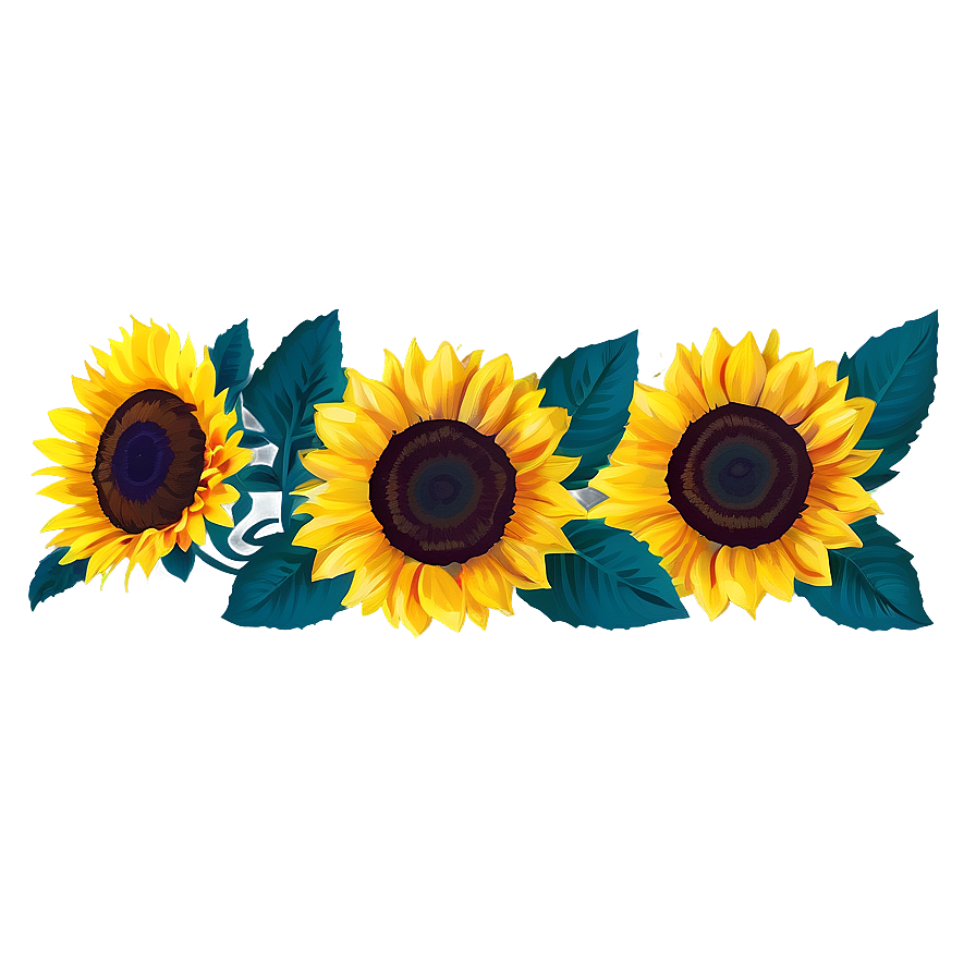 Summer Sunflower Sticker Png Hhj43