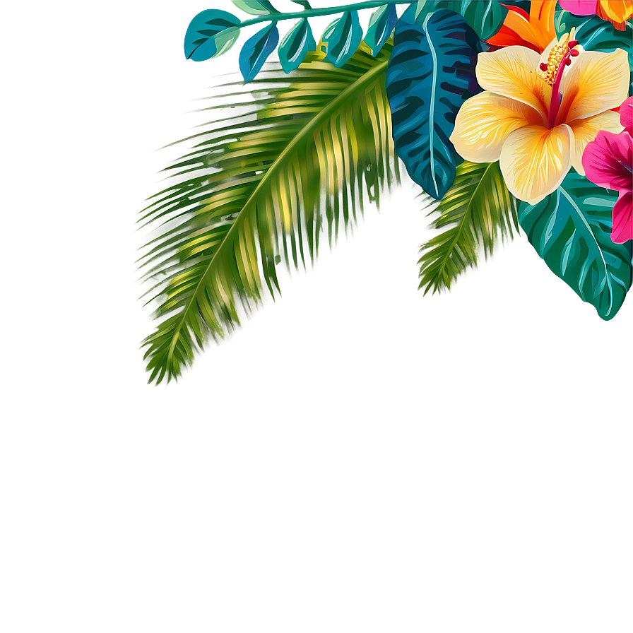 Summer Tropical Border Png Wrc