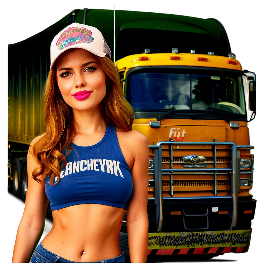 Summer Trucker Scene Png 06272024