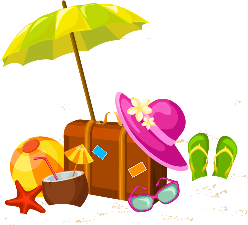 Summer Vacation Essentials Clipart