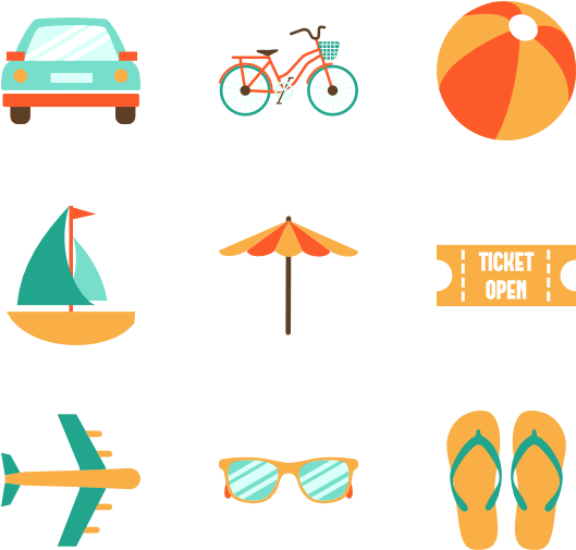 Summer Vacation Icons Set