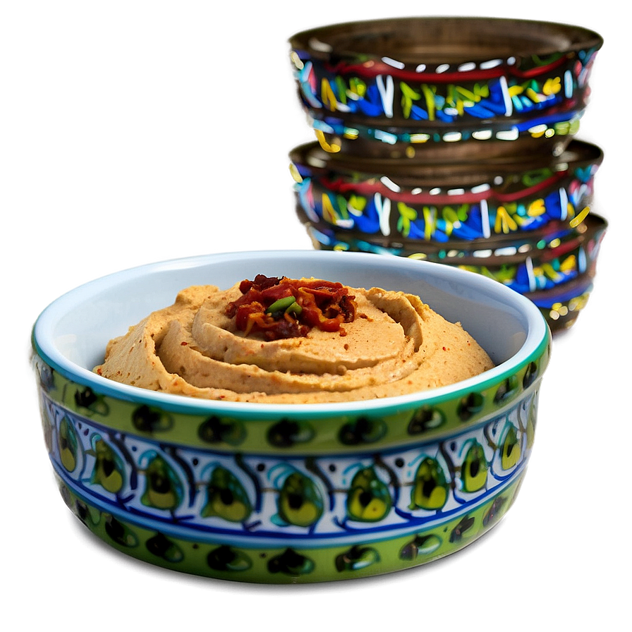 Sun-Dried Tomato Hummus PNG 06252024 PNG image with a transparent background, free high-resolution download