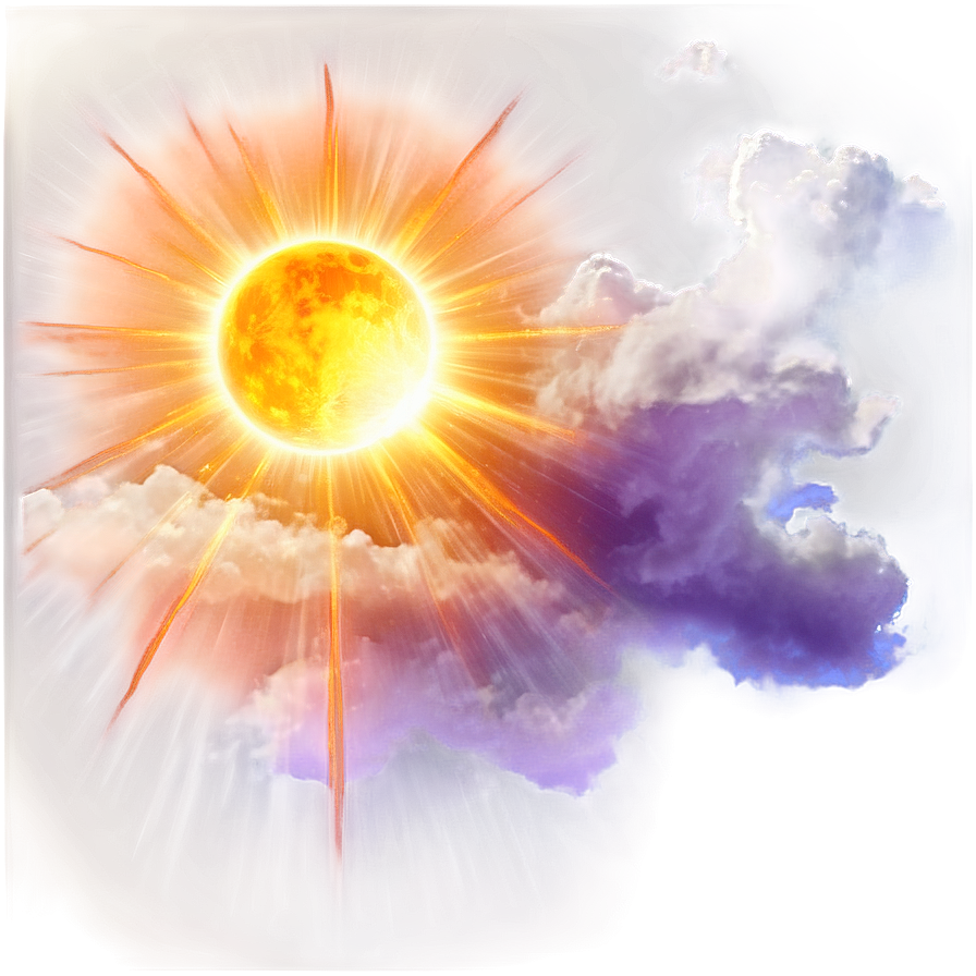 Sun Flare Cloudy Sky Png 94