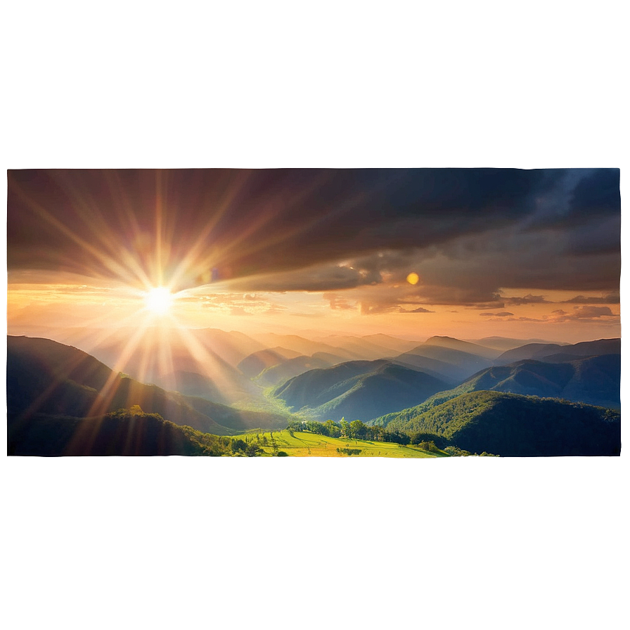 Sun Flare Scenic View Png Qlu7