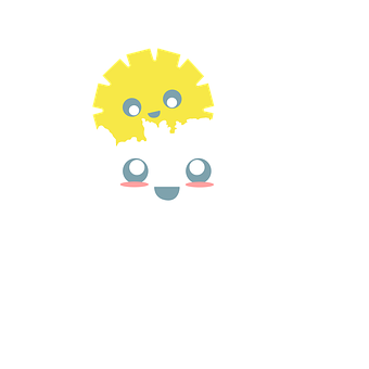 Sun Peeking Over Cloud Cartoon