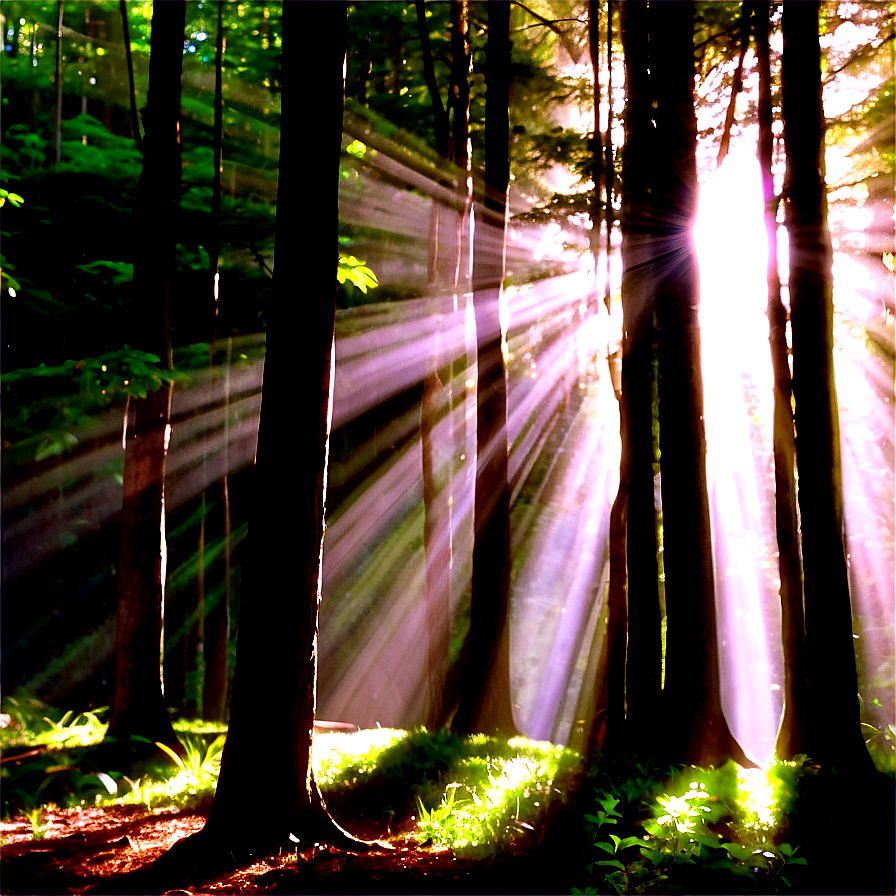 Sun Rays In Forest Png 20