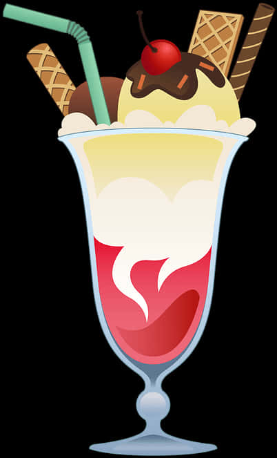 Sundae Ice Cream Clipart