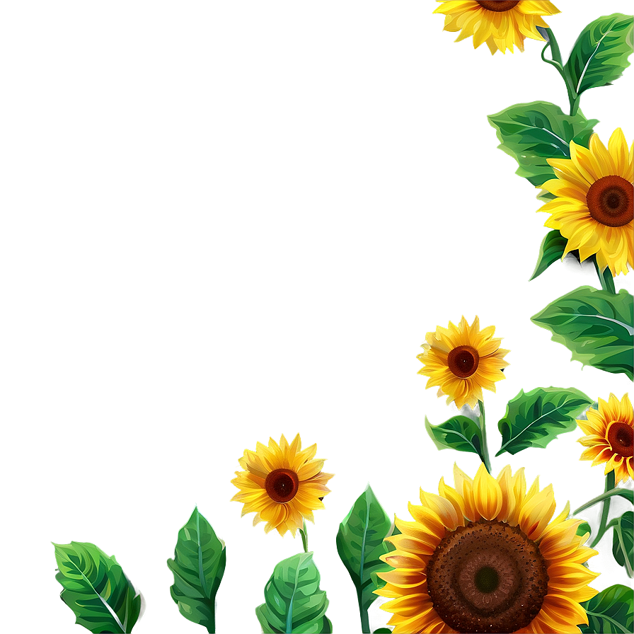 Sunflower Border Png 43