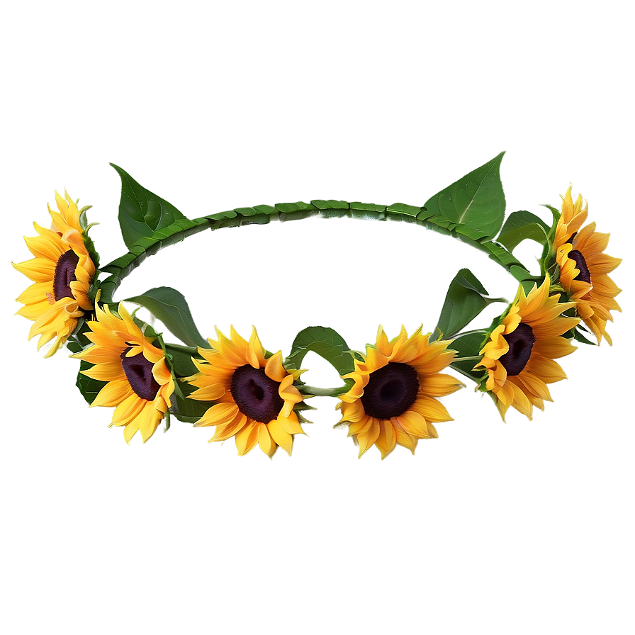 Sunflower Crown Fashion Png Sdp