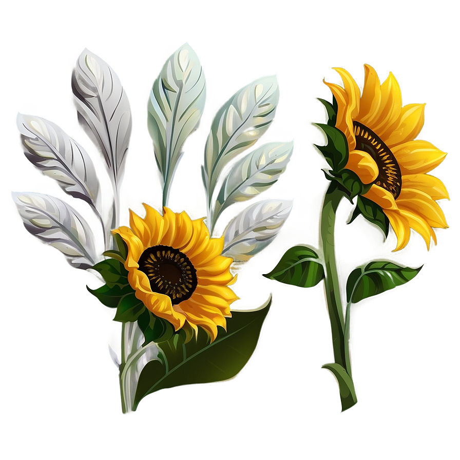 Sunflower Design Transparent PNG xve PNG image with a transparent background, free high-resolution download