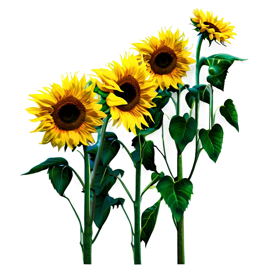 Sunflower Field PNG 14 PNG with transparent background