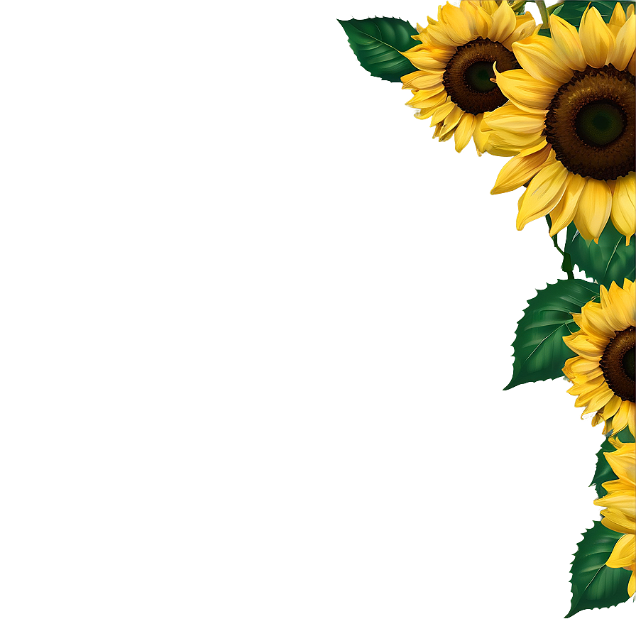 Sunflower Frame PNG 46 PNG with transparent background
