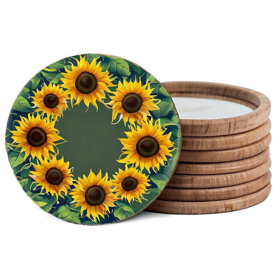 Sunflower Garden Coaster Png Yil