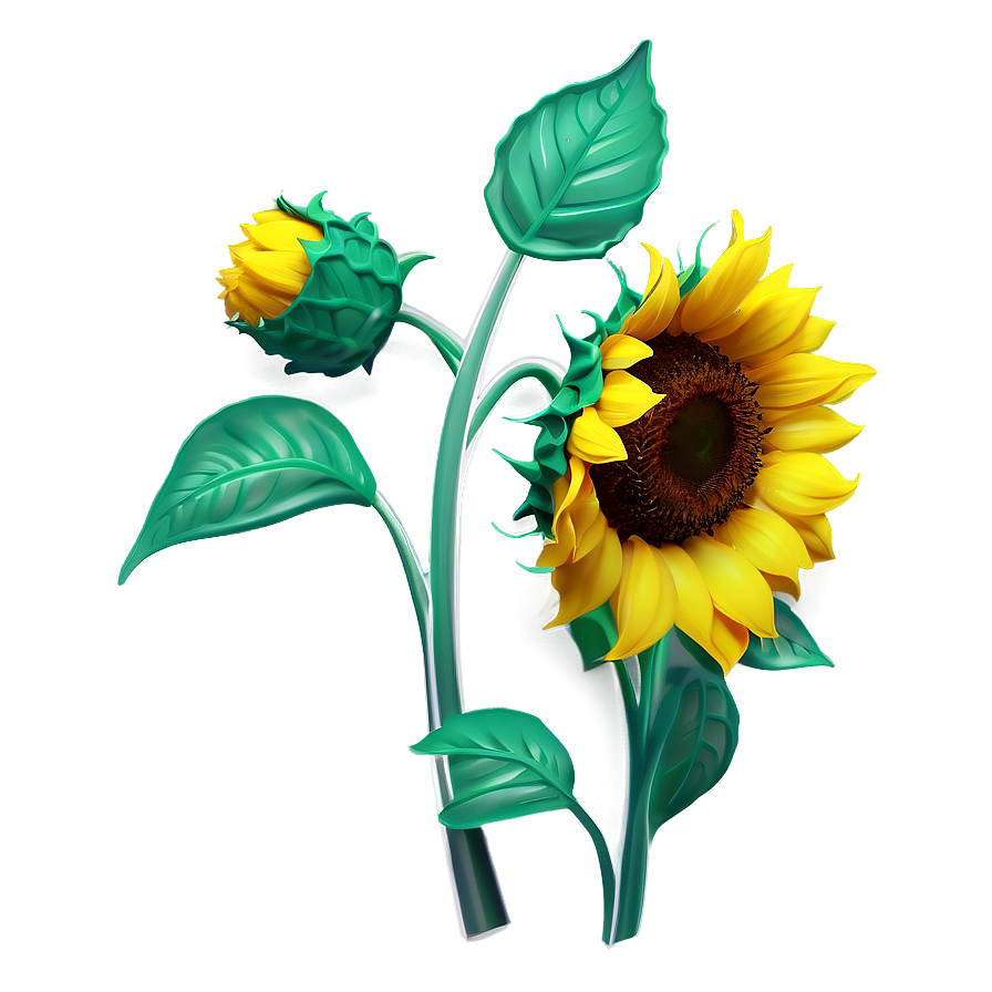 Sunflower Illustration PNG 05032024 PNG with transparent background