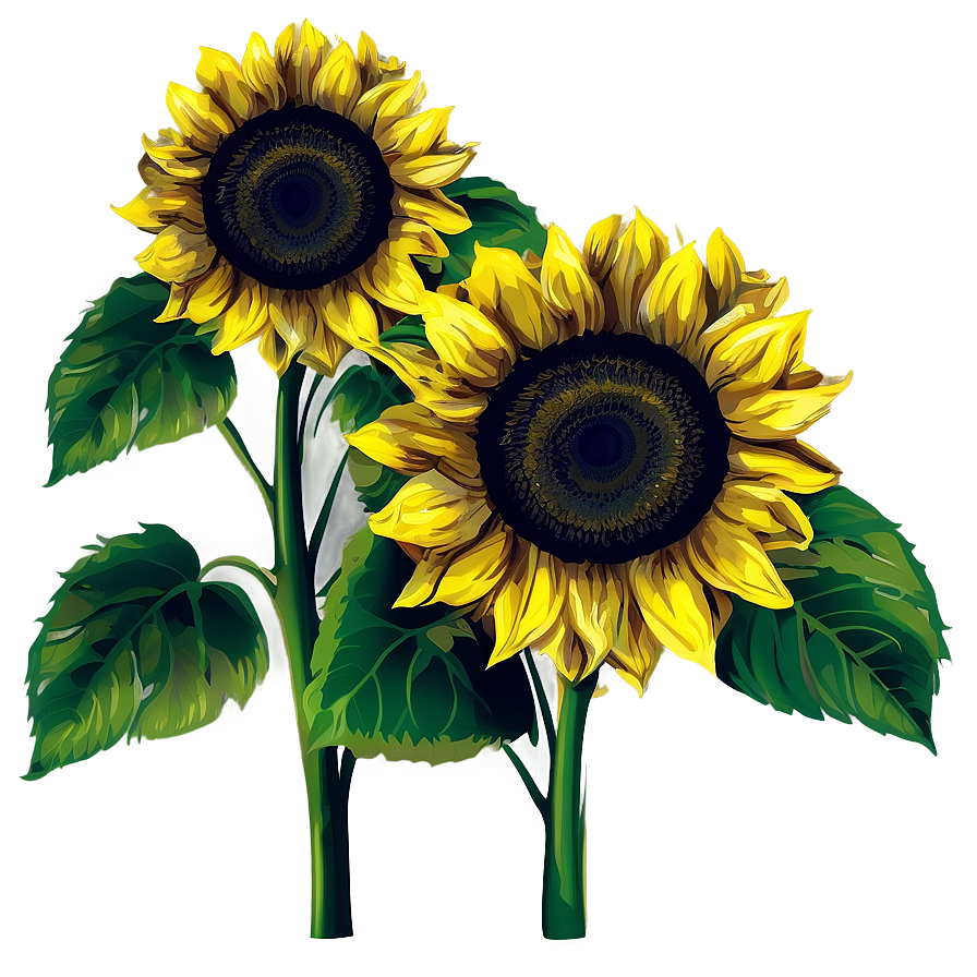 Sunflower Illustration PNG 75 PNG with transparent background