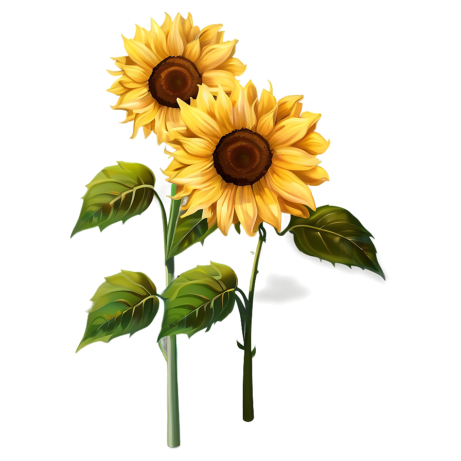 Sunflower Illustration Png 76