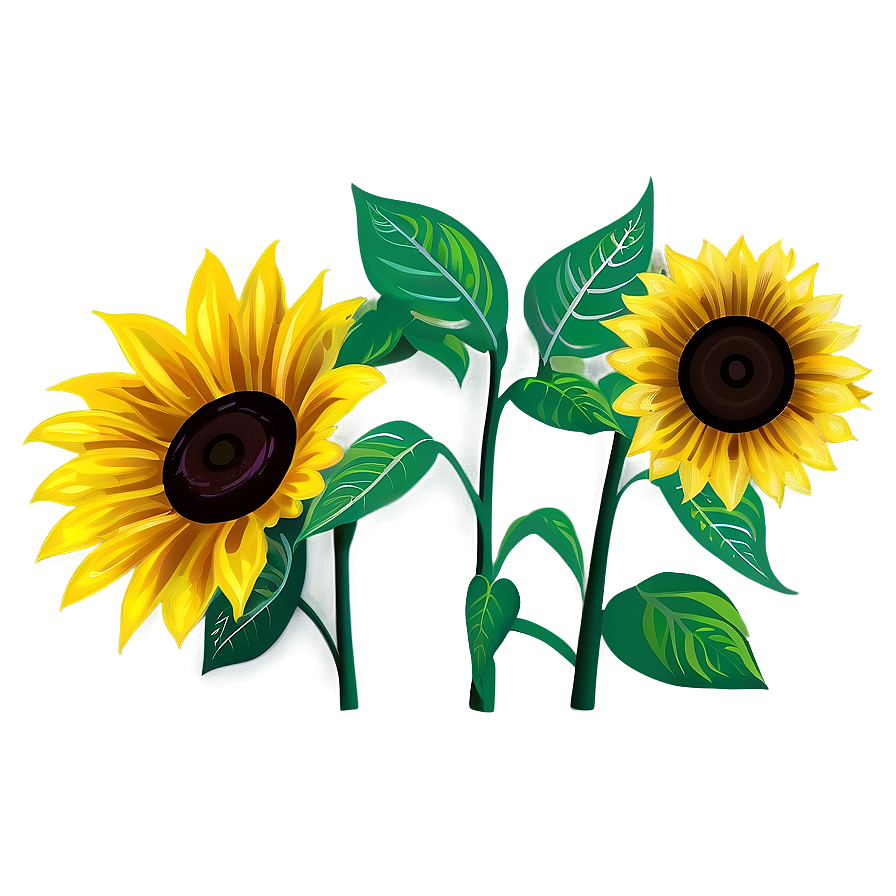 Sunflower Illustration PNG wda10 PNG with transparent background