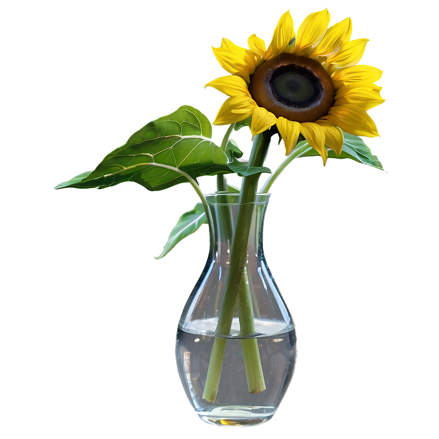 Sunflower In Vase Png Hbe