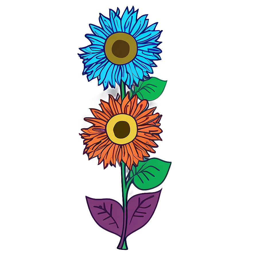 Sunflower Outline Art Png 05252024