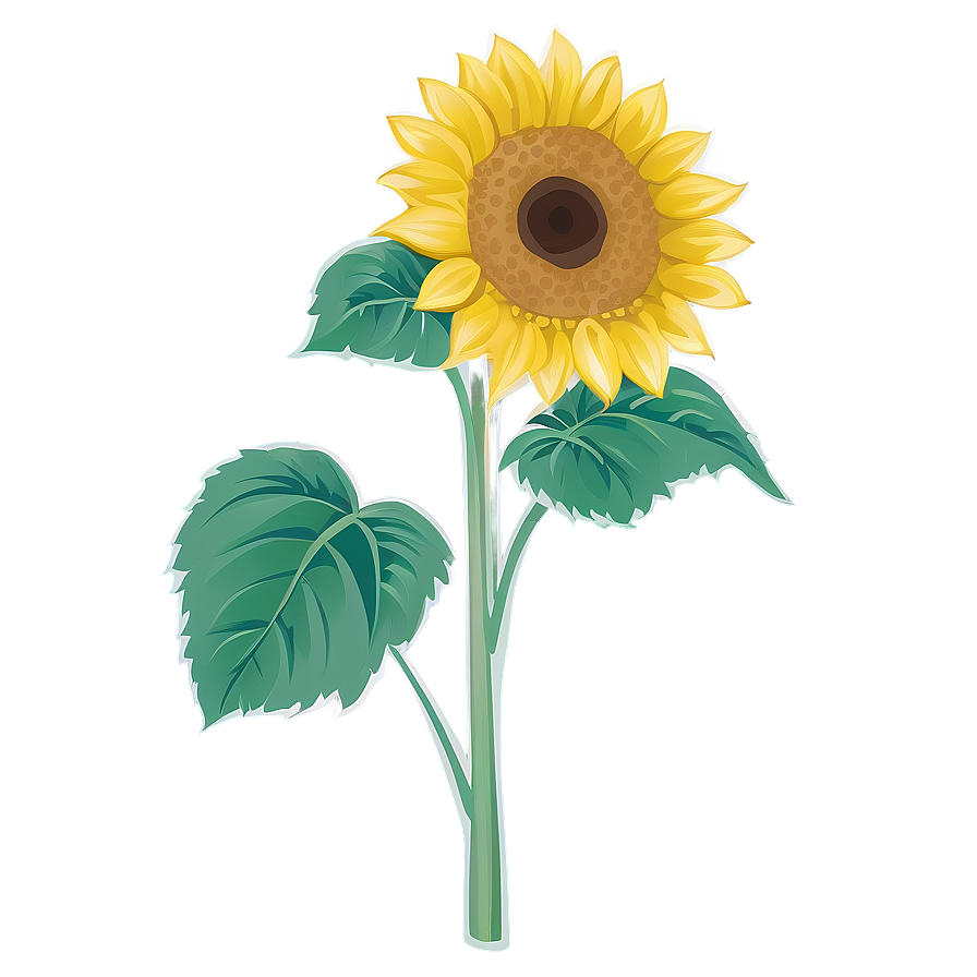 Sunflower Outline Transparent PNG 1 PNG image with a transparent background, free high-resolution download