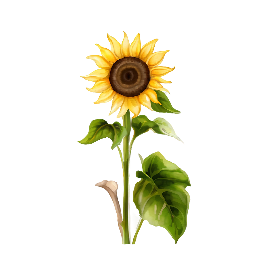 Sunflower Watercolor Illustration Png 06272024