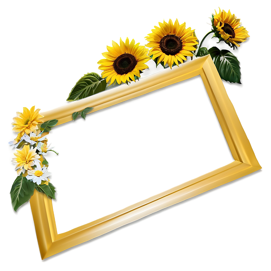 Sunflower Wedding Frame Png Tqv