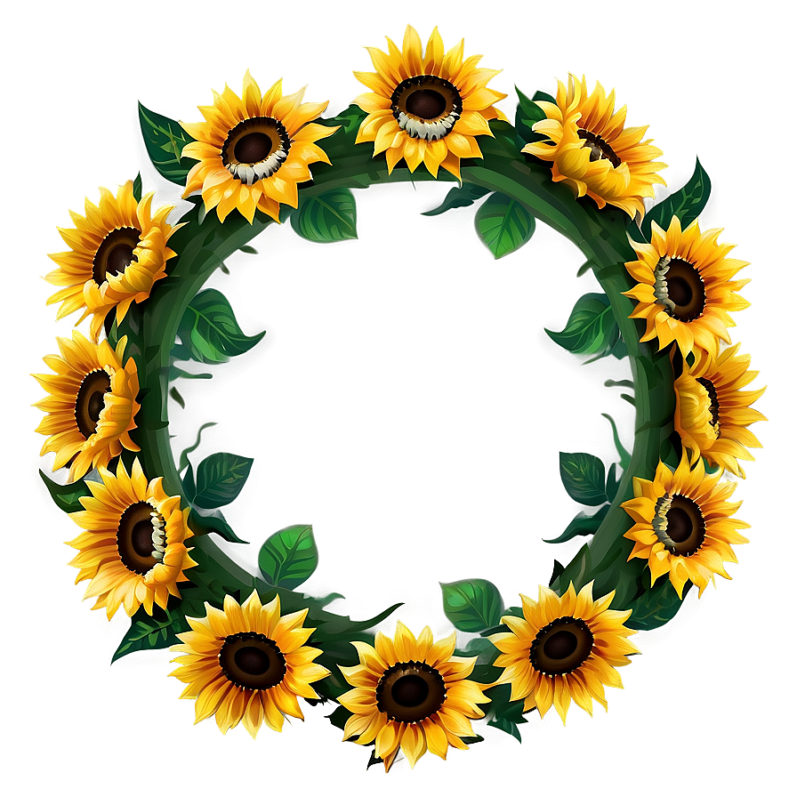 Sunflower Wreath Transparent Png 95