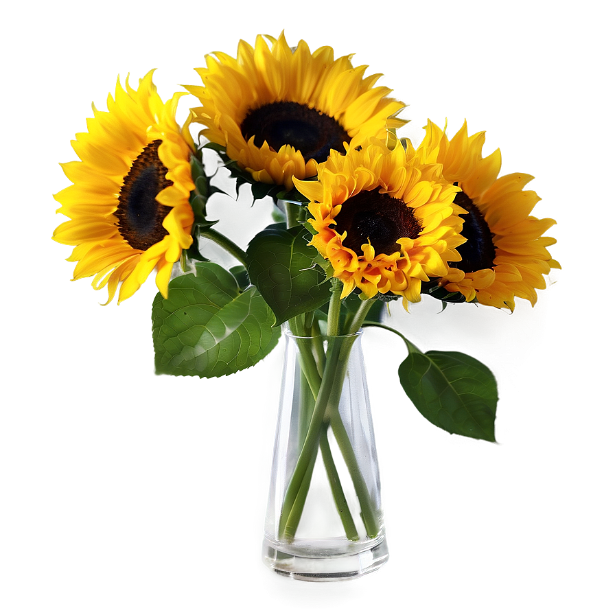 Sunflowers In Vase Png 7