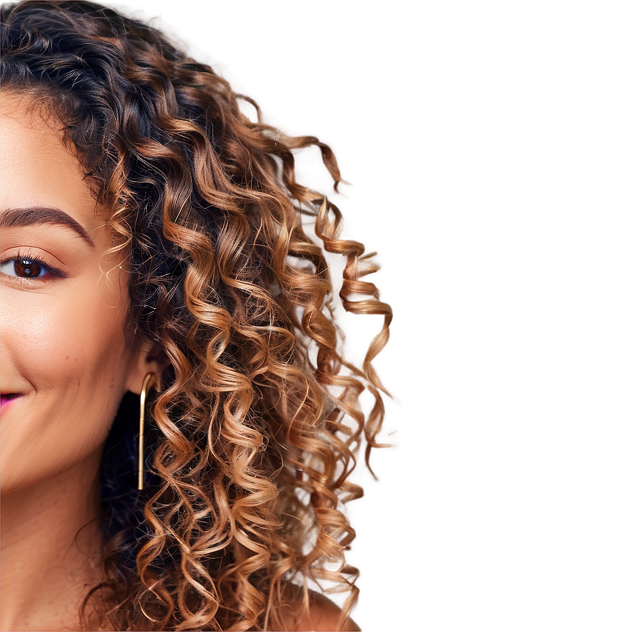 Sunlit Curly Hair Glow Png 05242024