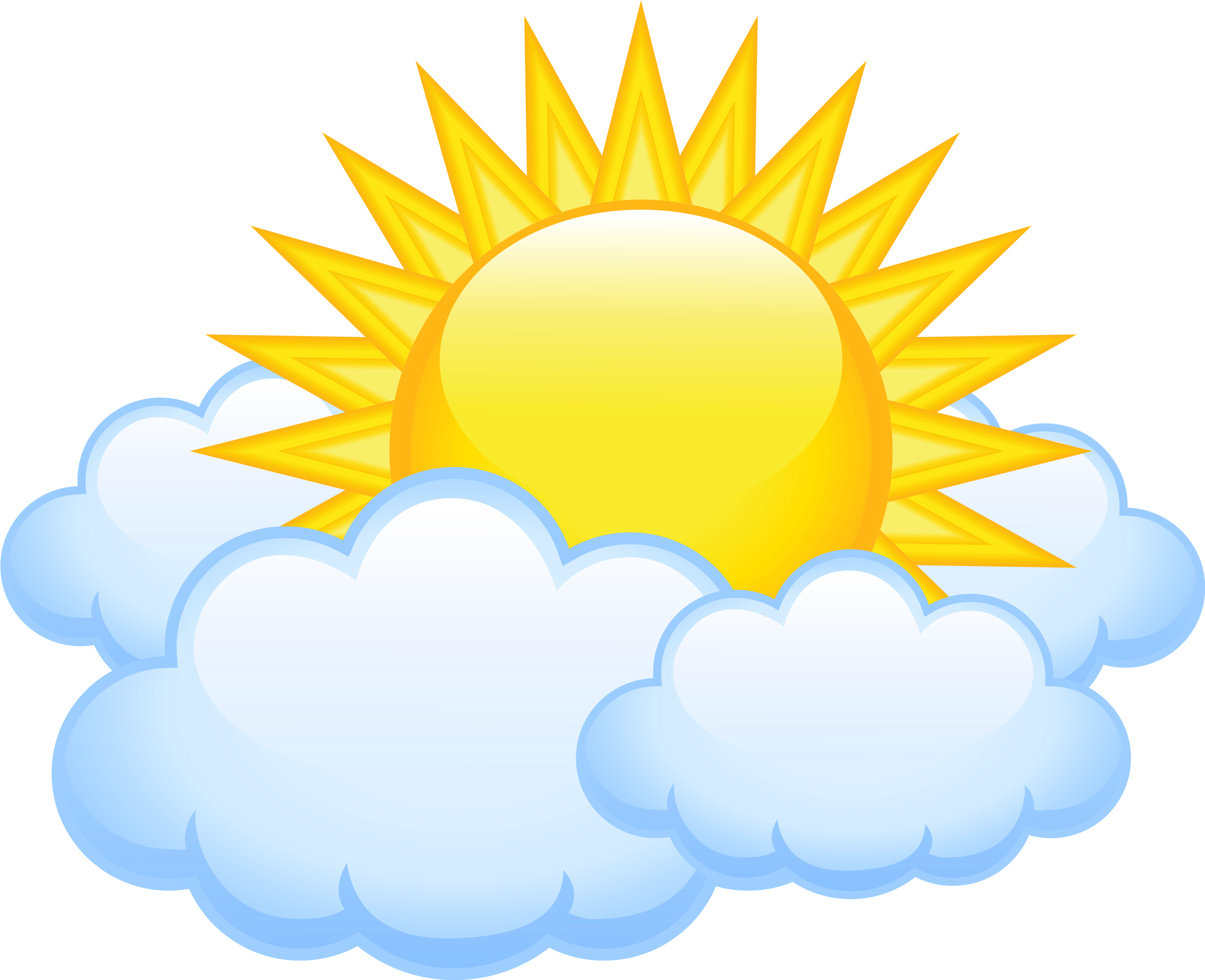 Sun With Clouds Clipart, HD Png Download PNG with transparent background